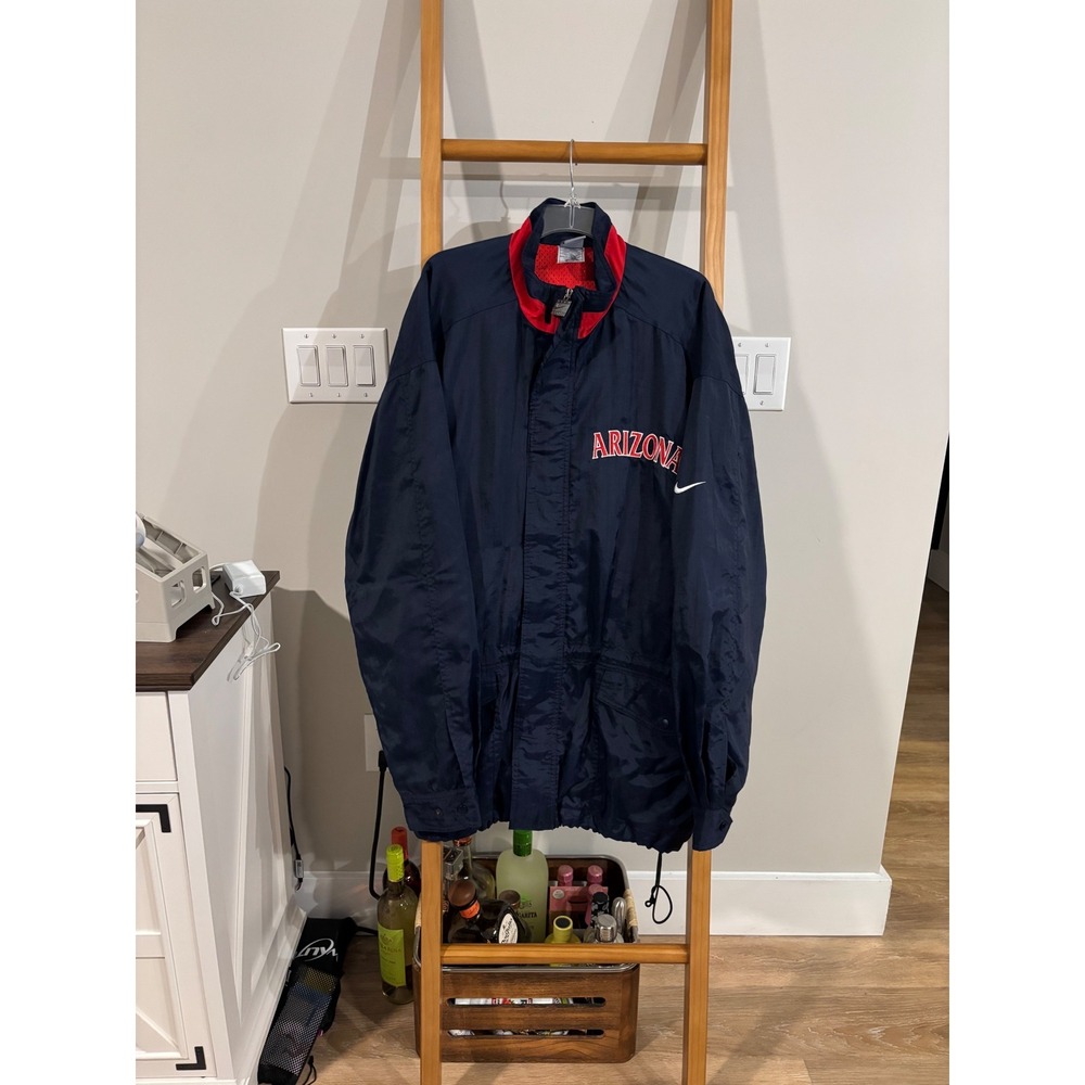 Vintage Nike Team Sports Arizona Wildcats Jacket XL Navy Blue Red Windbreaker